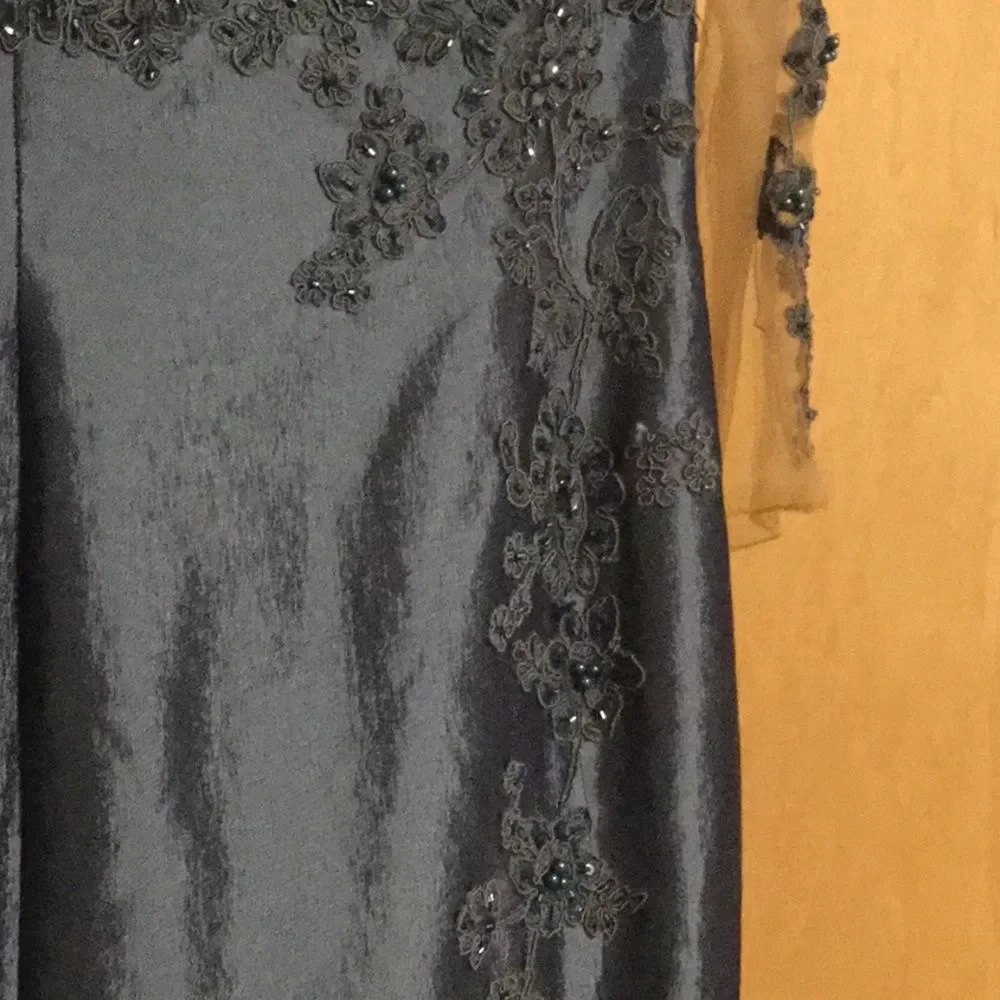 MAC DUGGAL 61391R blue/ nude - Picture 9 of 10